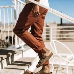 The Camp Pant In Rust Reverse Sateen -Fashion Clothes instock mens Q220 product camp rust sateen 005