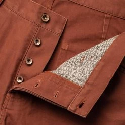 The Camp Pant In Rust Reverse Sateen -Fashion Clothes instock mens Q220 product camp rust sateen 007