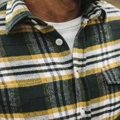 The Crater Shirt In Green Plaid -Fashion Clothes instock mens Q419 crater green plaid 011