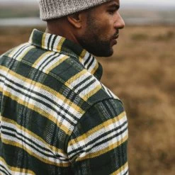 The Crater Shirt In Green Plaid -Fashion Clothes instock mens Q419 crater green plaid 013