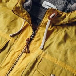 The Winslow Parka In Mustard Waxed Canvas -Fashion Clothes instock mens Q419 winslow parka mustard 007