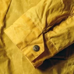 The Winslow Parka In Mustard Waxed Canvas -Fashion Clothes instock mens Q419 winslow parka mustard 011
