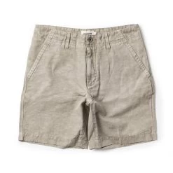 The Morse Short In Aluminum Slub Linen