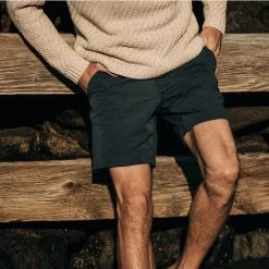 The Morse Short In Navy Slub Linen 12 The Morse Short In Navy Slub Linen -Fashion Clothes instock mens q121 morse short navy 003