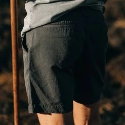 The Morse Short In Navy Slub Linen 14 The Morse Short In Navy Slub Linen -Fashion Clothes instock mens q121 morse short navy 005