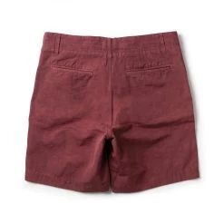 The Morse Short In Brick Red Slub Linen -Fashion Clothes instock mens q121 morse short redbrick 008