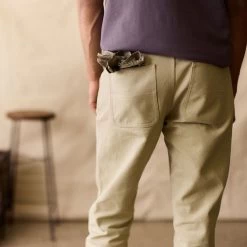 The Camp Pant In Light Khaki Chipped Canvas -Fashion Clothes instock mens q124 CampPant LightKhakiChippedCanvas8