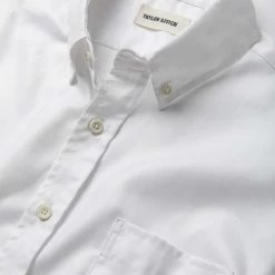 None The Short Sleeve Jack In Washed White Oxford -Fashion Clothes instock mens q220 ss jack washed blue oxford 007