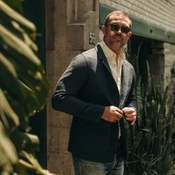 The Emerson Jacket In Navy Double Cloth -Fashion Clothes instock mens q221 emerson jacket navy 03