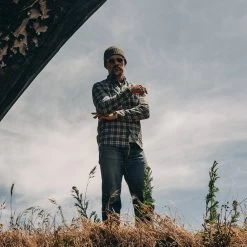 The Jack In Brushed Navy Plaid -Fashion Clothes instock mens q320 jack navy plaid 006