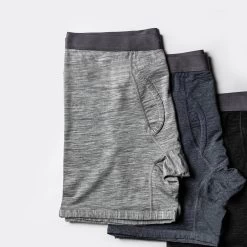 The Merino Boxer In Heather Grey -Fashion Clothes instock mens q320 merino boxer grey 003