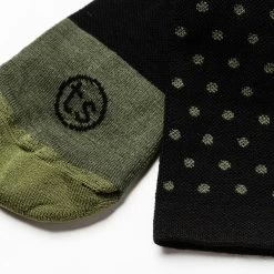 The Merino Sock In Black Dot -Fashion Clothes instock mens q320 merino sock black dot 004