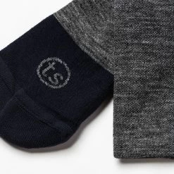 The Merino Sock In Charcoal -Fashion Clothes instock mens q320 merino sock charcoal 004