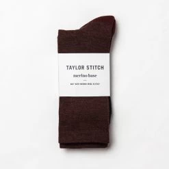 The Merino Sock In Maroon -Fashion Clothes instock mens q320 merino sock maroon 003