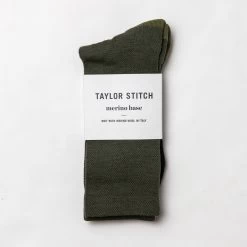 The Merino Sock In Olive -Fashion Clothes instock mens q320 merino sock olive 003