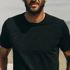 The Merino Tee In Heather Black -Fashion Clothes instock mens q320 merino tee heather black 005 f70d84a8 cfdd 40cf a8be eb5a8c28a970