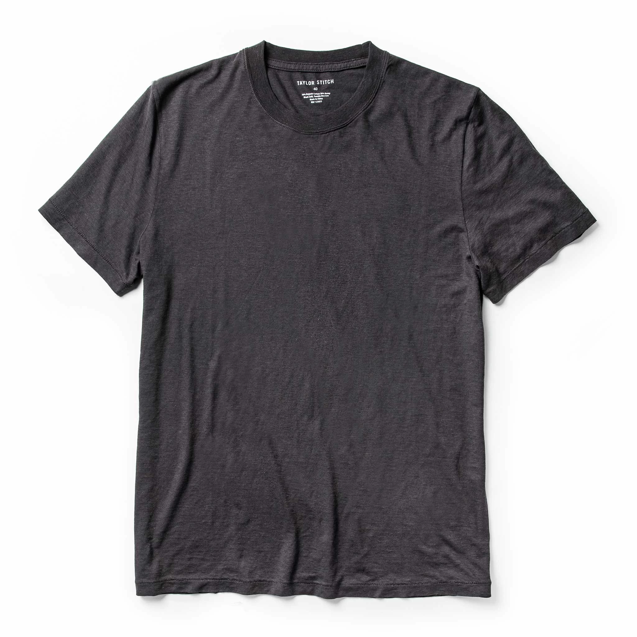 The Cotton Hemp Tee In Charcoal 3 The Cotton Hemp Tee In Charcoal