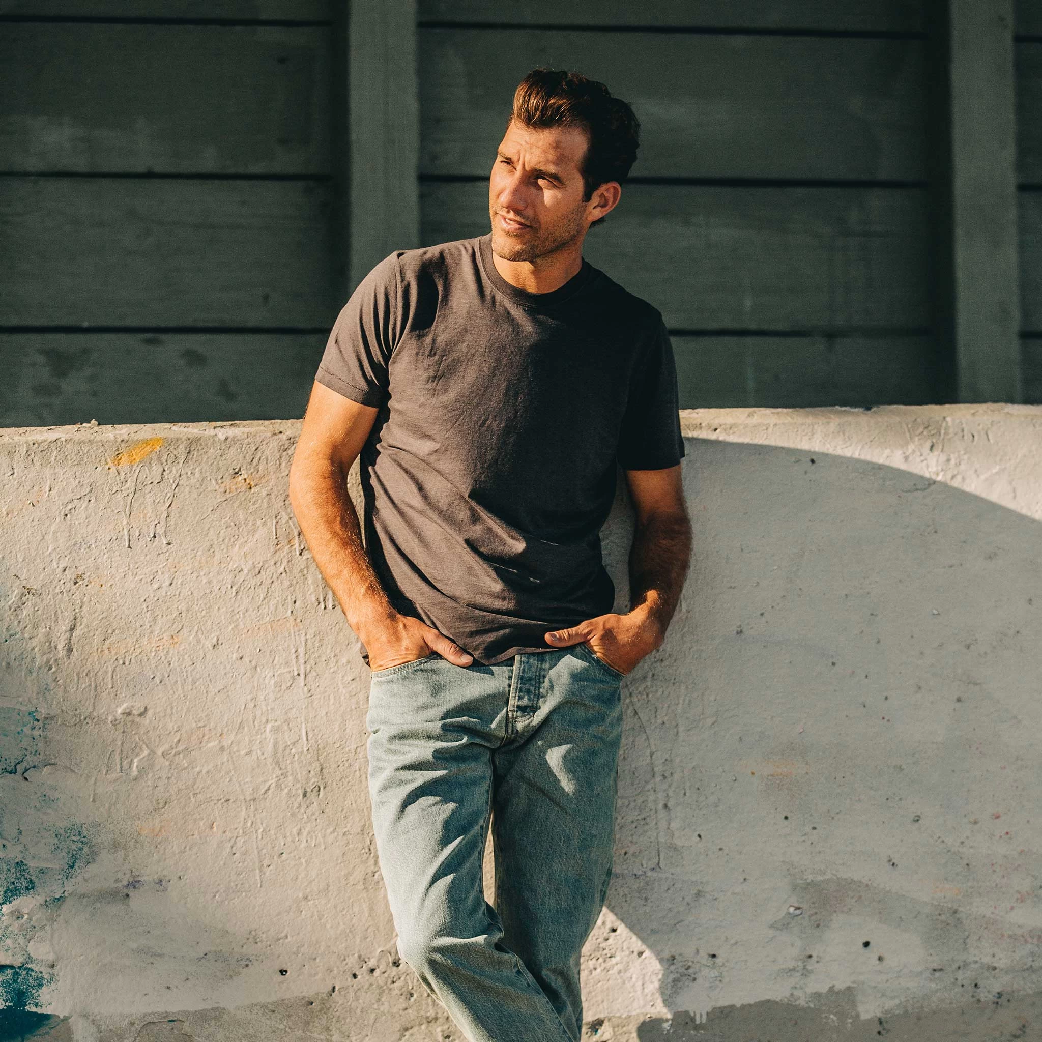 The Cotton Hemp Tee In Charcoal 4 The Cotton Hemp Tee In Charcoal - Image 2