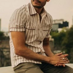 The Tulum In Cranberry Stripe -Fashion Clothes instock mens q321 tulum cranberry stripe 003