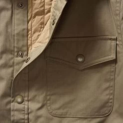 The Lined Maritime Shirt Jacket In Olive -Fashion Clothes instock mens q323 lined maritime olive 007