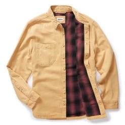The Lined Utility Shirt In Wheat Denim -Fashion Clothes instock mens q323 lined utility wheat denim 002