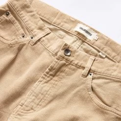 The Slim All Day Pant In Light Khaki Cord -Fashion Clothes instock mens q323 slim all day pant khakicord 006