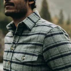 The Crater Shirt In Ash Plaid -Fashion Clothes instock mens q420 crater ash plaid 004