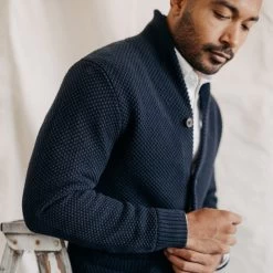 The Crawford Sweater In Navy -Fashion Clothes instock mens q420 crawford 004