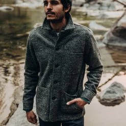 The Ojai Jacket In Charcoal Wool -Fashion Clothes instock mens q420 ojai charcoal wool 003