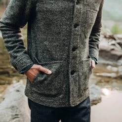 The Ojai Jacket In Charcoal Wool -Fashion Clothes instock mens q420 ojai charcoal wool 005