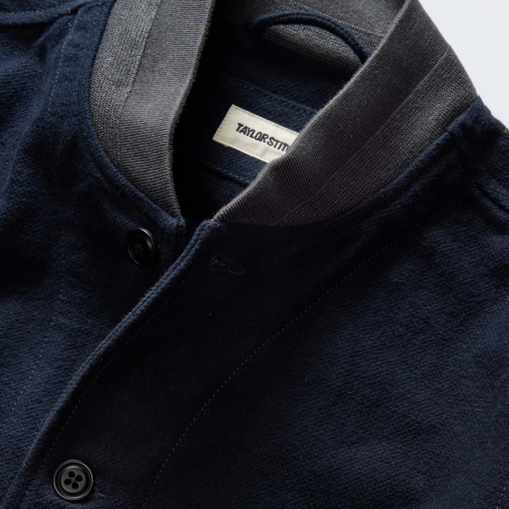 The Bomber Jacket In Dark Navy Moleskin 10 The Bomber Jacket In Dark Navy Moleskin - Image 8