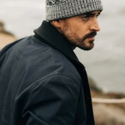 The Deck Jacket In Dark Navy Dry Wax -Fashion Clothes instock mens q423 deck jacket darknavy 004