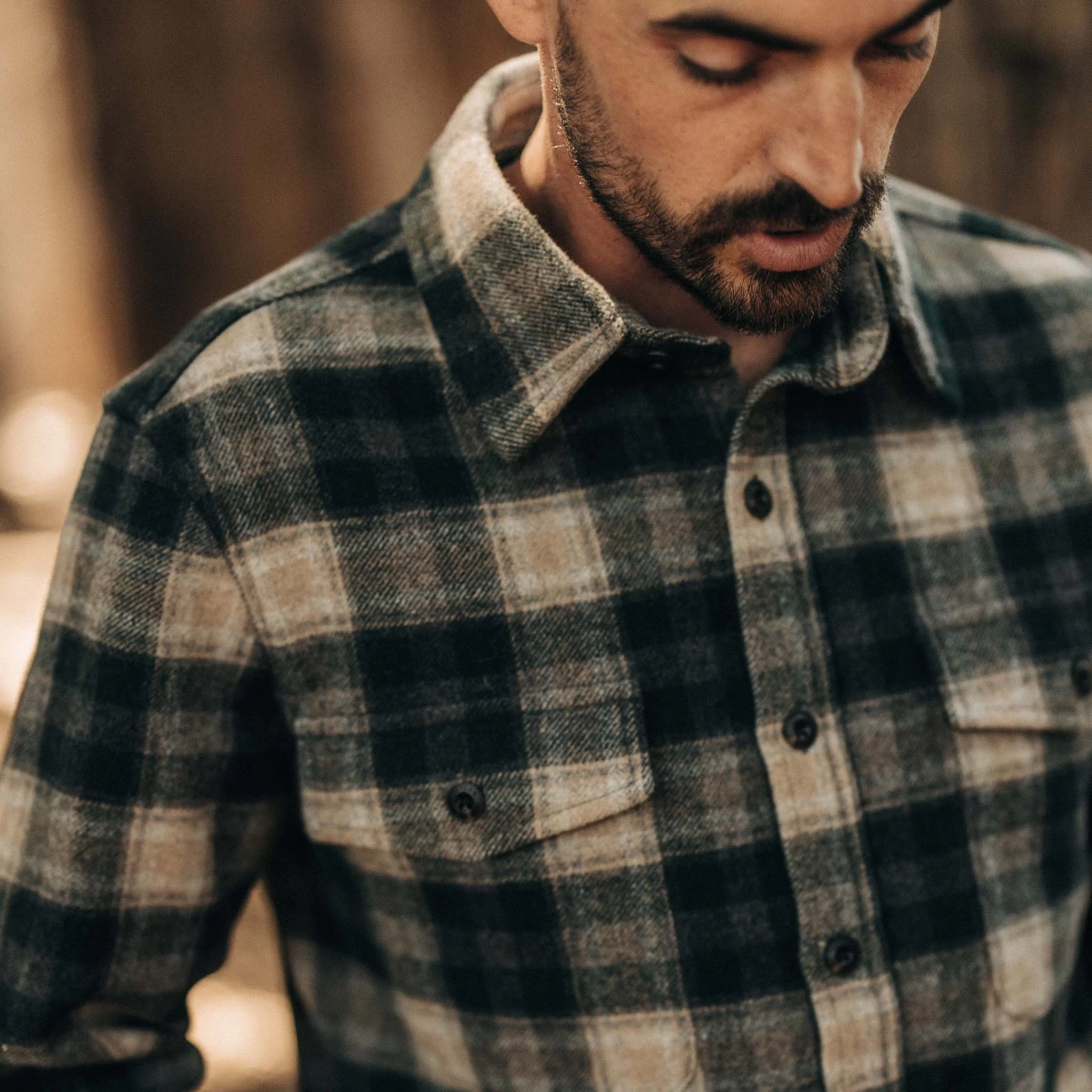 The Maritime Shirt Jacket In Dried Pine Plaid 5 The Maritime Shirt Jacket In Dried Pine Plaid - Image 3