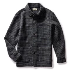 The Ojai Jacket In Ash Guncheck Wool