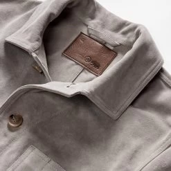 The Ojai Jacket In Oyster Suede -Fashion Clothes instock mens q423 ojai oyster suede 007