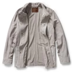 The Ojai Jacket In Oyster Suede -Fashion Clothes instock mens q423 ojai oyster suede 009