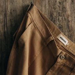 The Trail Pant In Light Khaki Bedford Cord -Fashion Clothes instock mens q423 trail pant light khaki 005