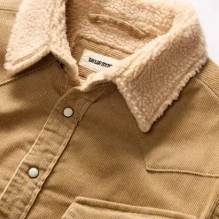 The Western Shirt Jacket In Dark Khaki Corduroy -Fashion Clothes instock mens q423 western shirt jacket dark khaki 006