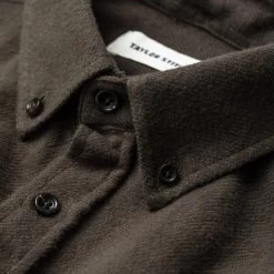 The Jack In Olive Brushed Organic Cotton -Fashion Clothes jack brushed olive flatlays 3