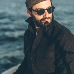 None The Maritime Shirt Jacket In Charcoal Donegal Wool -Fashion Clothes maritime charcoal product 02