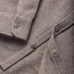 The Maritime Shirt Jacket In Heather Ash Wave -Fashion Clothes maritime heathered grey fabric voting 003