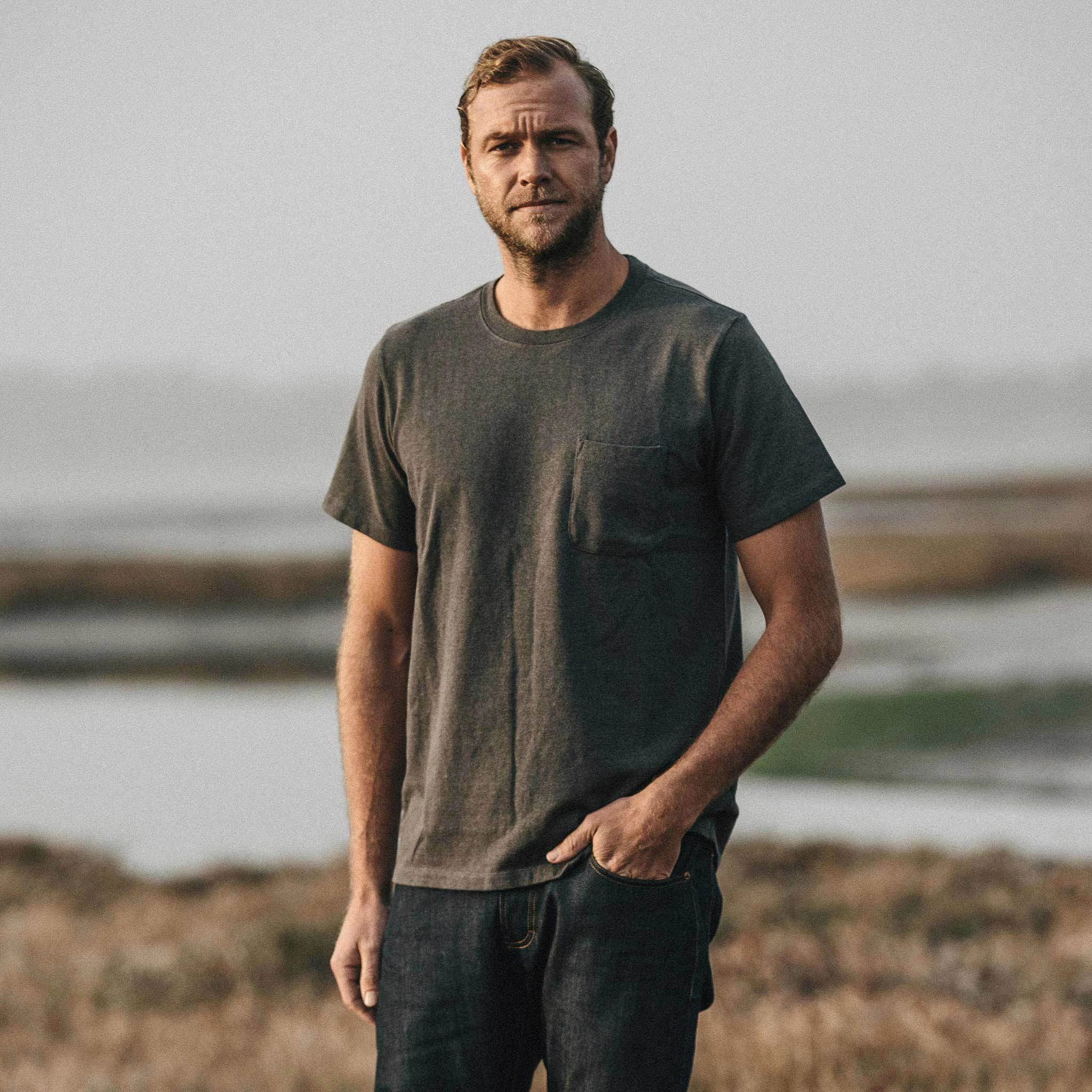 The Heavy Bag Tee In Heather Grey - Image 2