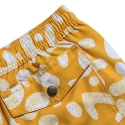 The Yuba Trunk In Yellow Print -Fashion Clothes mens instock Q218 product swimtrunk yellow 006