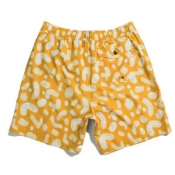 The Yuba Trunk In Yellow Print -Fashion Clothes mens instock Q218 product swimtrunk yellow 009
