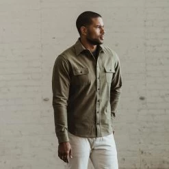The Yosemite Shirt In Dusty Army -Fashion Clothes mens instock Q319 yosemite dusty army 02