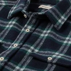 The Leeward Shirt In Navy Tartan -Fashion Clothes mens instock Q418 product leeward navy tartan 006