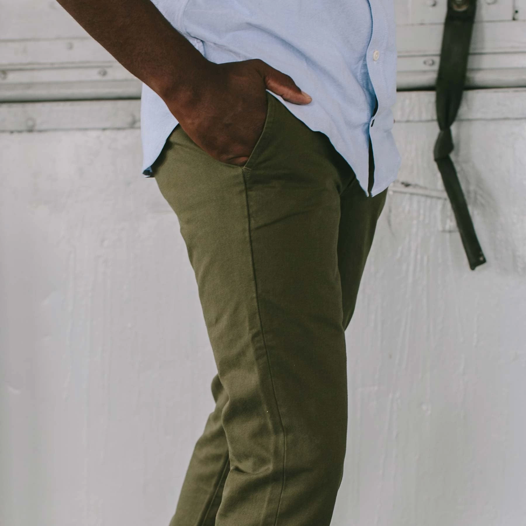 None The Slim Chino In Olive 6 None The Slim Chino In Olive - Image 4