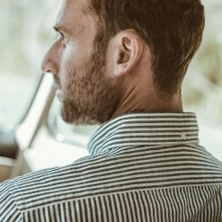 The Jack In Natural Striped Chambray -Fashion Clothes mens instock hol17 jack naturalstripe 008