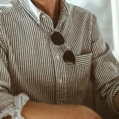 The Jack In Natural Striped Chambray -Fashion Clothes mens instock hol17 jack naturalstripe 012