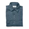 The Utility Shirt In Indigo Salt & Pepper Chambray -Fashion Clothes mens instock ind17 utility indigo 003 3